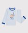 Pigiama in cotone a righe bambino blu/bianco