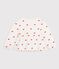 Blusa a maniche lunghe in cotone con stampa a fiocchi bambina ecru/rosso