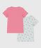 Set di T-shirt a maniche corte in cotone con stampa a fiori bambina variante 1