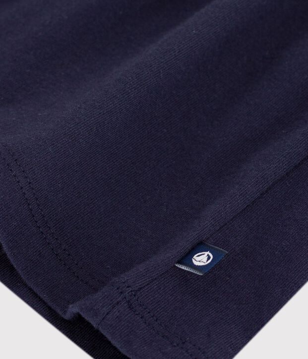 Abito a maniche corte in cotone tinta unita con colletto alla marinara neonata SMOKING