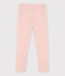 Leggings millerighe in lana e cotone rosa CHARME/bianco MARSHMALLOW