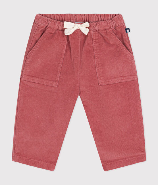 Pantaloni in velluto neonato rosa ROSEWOOD