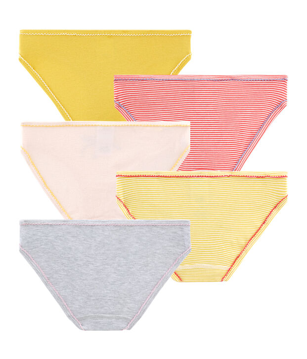 Confezione da 5 slip bambina multicolore