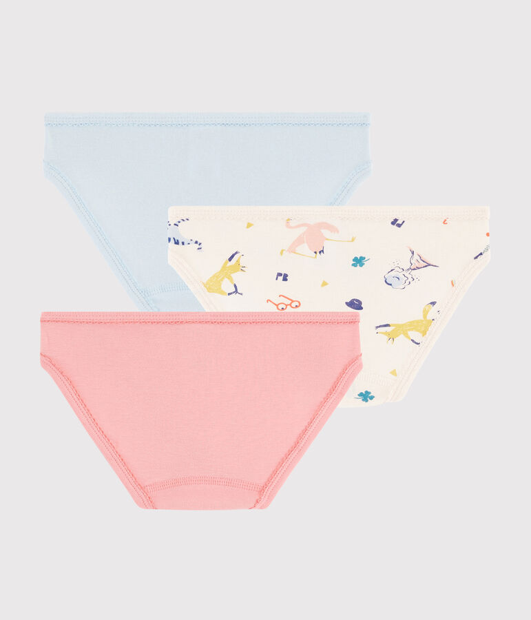Confezione da 3 slip animali yoga bambina multicolore
