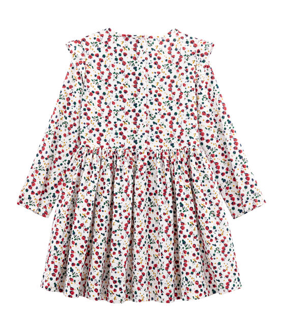 Abito stampato bambina bianco MARSHMALLOW/bianco MULTICO