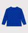 T-shirt a maniche lunghe in cotone con stampa bambina blu OLYMPIC+SOIR