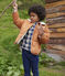 Giacca corta foderata in sherpa bambino unisex	 marrone ECUREUIL