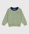 Pullover in cotone a righe bambino verde PALMERAIE/ AVALANCHE