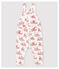Salopette lunga in molleton bebè femmina bianco MARSHMALLOW/rosso TERKUIT