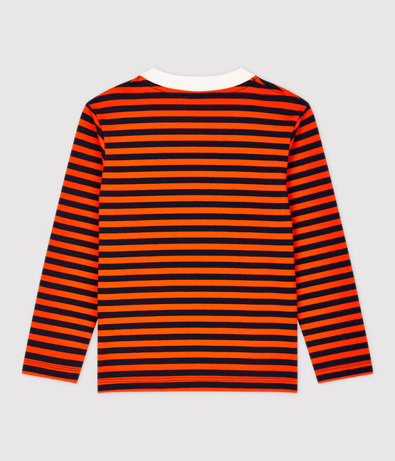 T-shirt bambino a maniche lunghe in cotone blu SMOKING/ CAROTTE