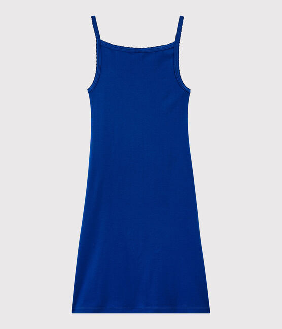 Abito con spalline iconico in cotone Donna blu SURF
