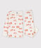 Pigiama bambino in molleton bianco MARSHMALLOW/ BRANDY