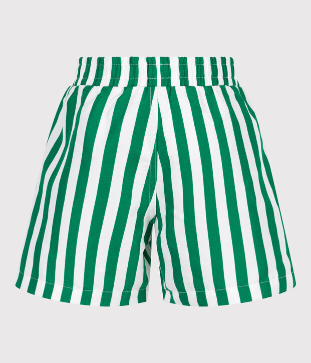 Shorts da mare a righe bambino verde/verde