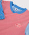 T-shirt L'ICONIQUE girocollo in cotone bio donna rosso PEPS/bianco MULTICO