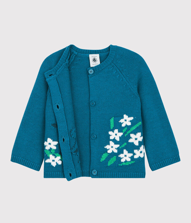 Cardigan in tricot beb&egrave;. blu