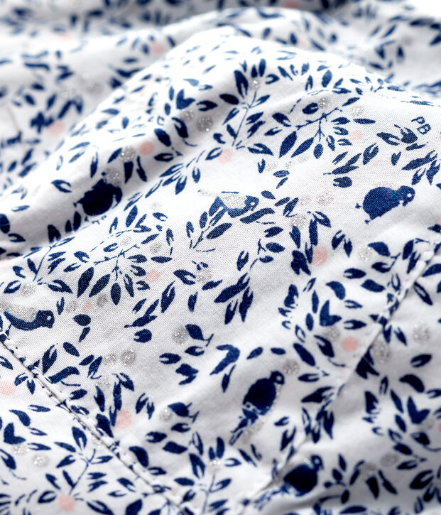 Cappellino reversibile beb&egrave; femmina blu/multicolore