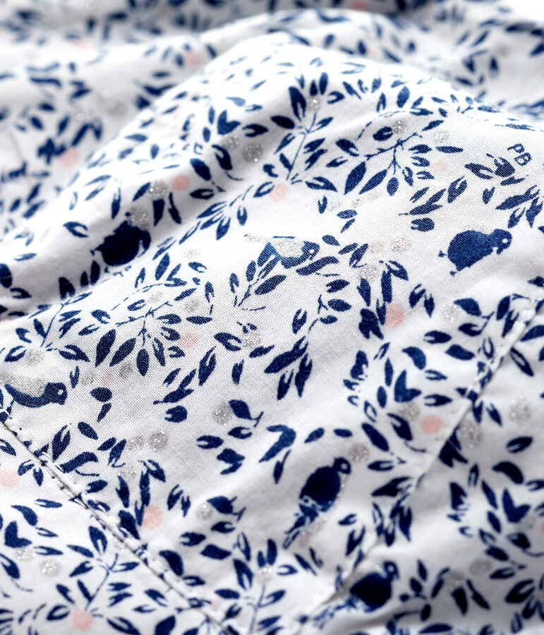 Cappellino reversibile beb&egrave; femmina blu/multicolore