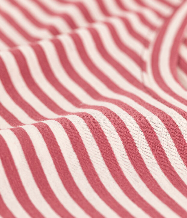 T-shirt LE DROIT girocollo in cotone donna rosa/ecru