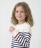 Pullover in misto lana e cotone a righe bambino blu/blu