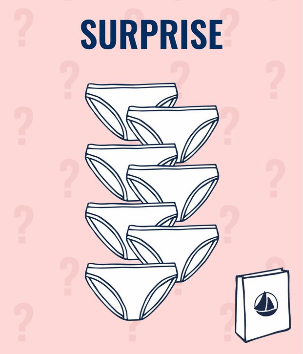 Lotto a sorpresa da 7 slip bambina multicolore