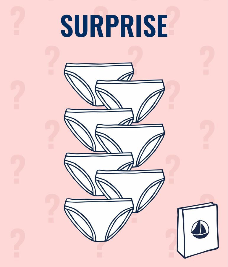 Lotto a sorpresa da 7 slip bambina variante 1