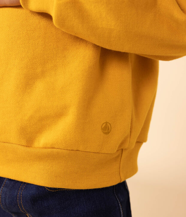 Felpa in molleton stampato bambino unisex giallo