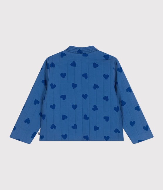 Giacca in cotone a cuori bambina blu ALASKA FONCE/ MEDIEVAL