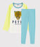 Pigiama motivo leopardo bambino in cotone giallo SUNNY/bianco MULTICO