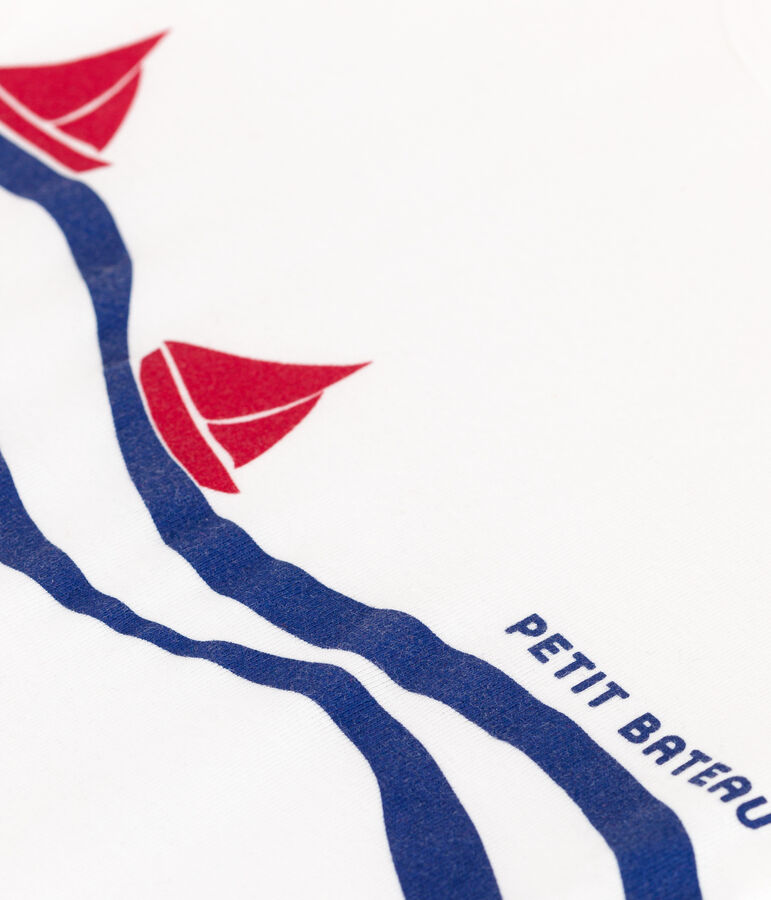 T-shirt a maniche corte in cotone bambino bianco/multicolore