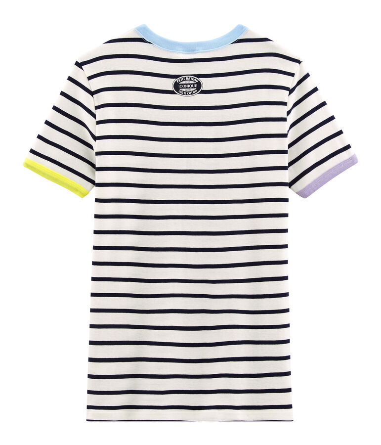 T-shirt iconica donna bianco/blu