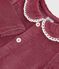 Blusa a maniche lunghe in velluto tinta unita neonata rosa