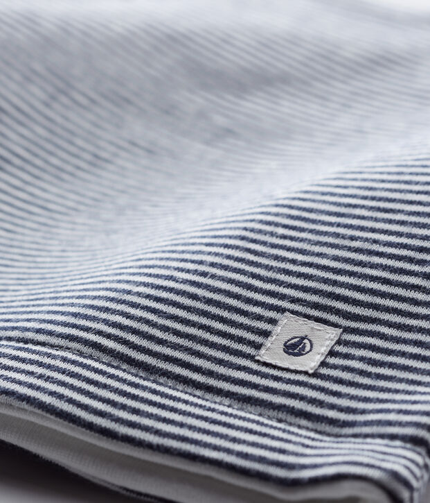 Gilet in costina da neonato blu/bianco