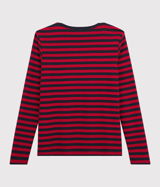 T-shirt a righe Donna blu SMOKING/rosso TERKUIT