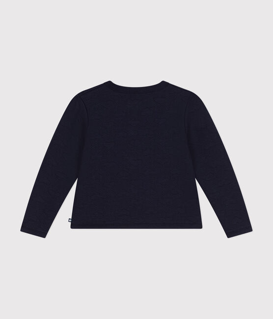 Cardigan in tubique bambina blu SMOKING