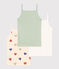 Confezione da 3 canottiere con spalline cuore in cotone bambino variante 1