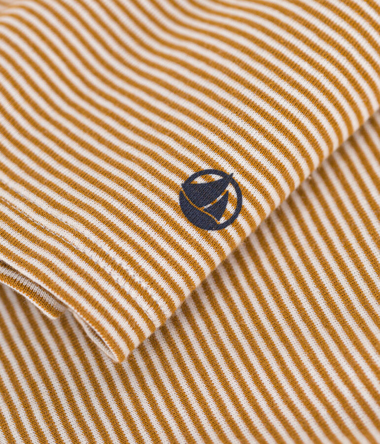 T-shirt dolcevita L'ICONIQUE in cotone Donna marrone CUIVRE/ MARSHMALLOW