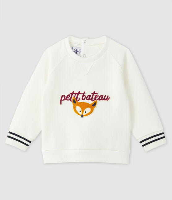Felpa bebè maschio fantasia bianco MARSHMALLOW