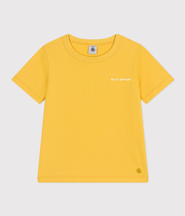 T-shirt stampata in jersey leggero bambino giallo