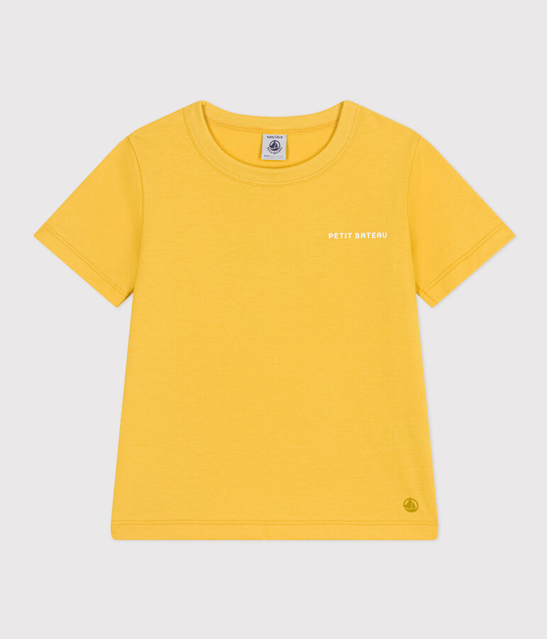 T-shirt stampata in jersey leggero bambino giallo
