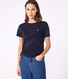 Iconica T-shirt da donna con collo da ammiraglio in cotone 