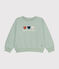 Maglia in tessuto felpato bambina verde HERBIER