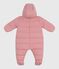 Tutina imbottita in poliestere neonato rosa CHARME