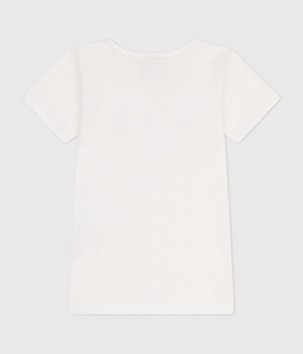 T-shirt bambino a maniche corte in cotone bianco