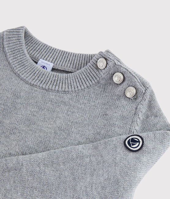 Pullover in lana e cotone bambino grigio SUBWAY CHINE