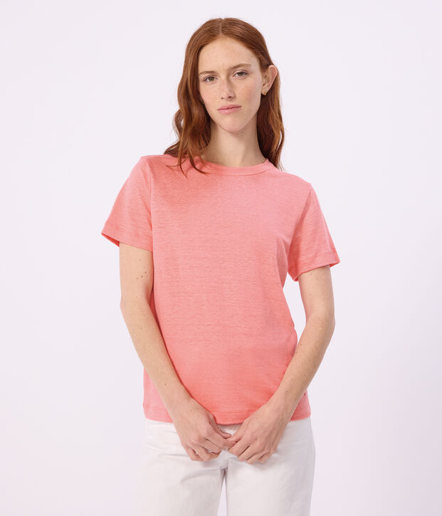 T-shirt da donna in lino a maniche corte FLAMAND