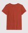 T-shirt TAGLIO REGULAR girocollo in cotone bio Donna marrone OMBRIE