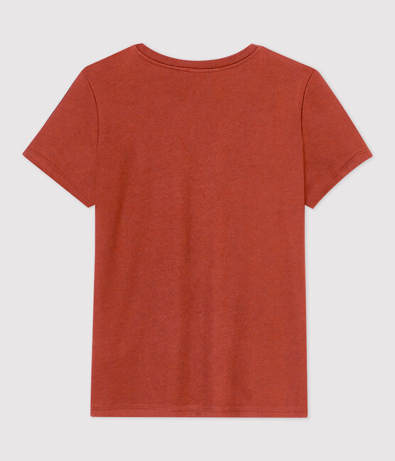 T-shirt TAGLIO REGULAR girocollo in cotone bio Donna marrone OMBRIE