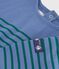 T-shirt a maniche lunghe in cotone a righe neonato. blu/verde