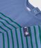 T-shirt a maniche lunghe in cotone a righe neonato. blu/verde