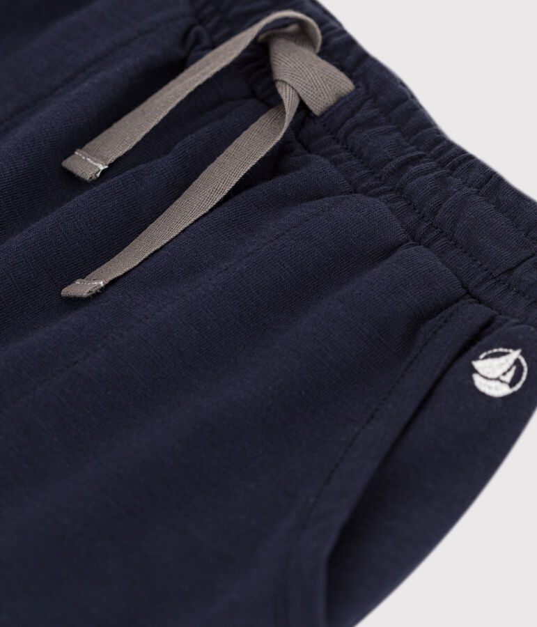 Shorts bambina in jersey fiammato blu